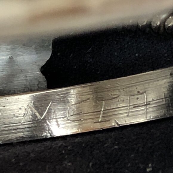 Navajo Indian 70 grams Sterling Silver Turquoise Cluster Bracelet Signed - Picture 12 of 16